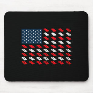 Herrmatchande cornhole amerikansk flagga juli 4 musmatta