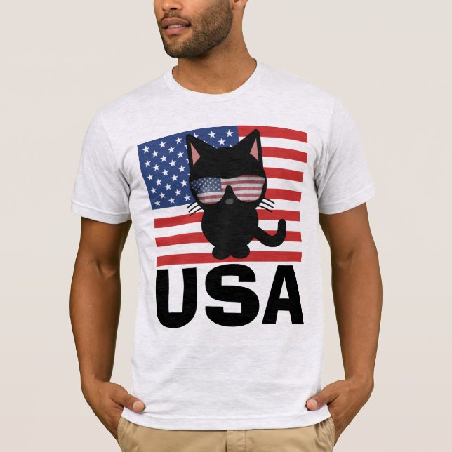 HERRPATRIOTISKA KATTRÖJAR T SHIRT (Framsida)
