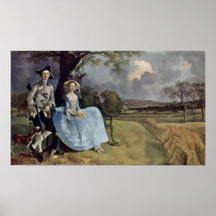 Herrskap Andrews av Thomas Gainsborough Poster