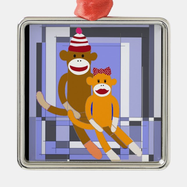 HerrskapsockaMonkey. Julgransprydnad Metall (Framsidan)
