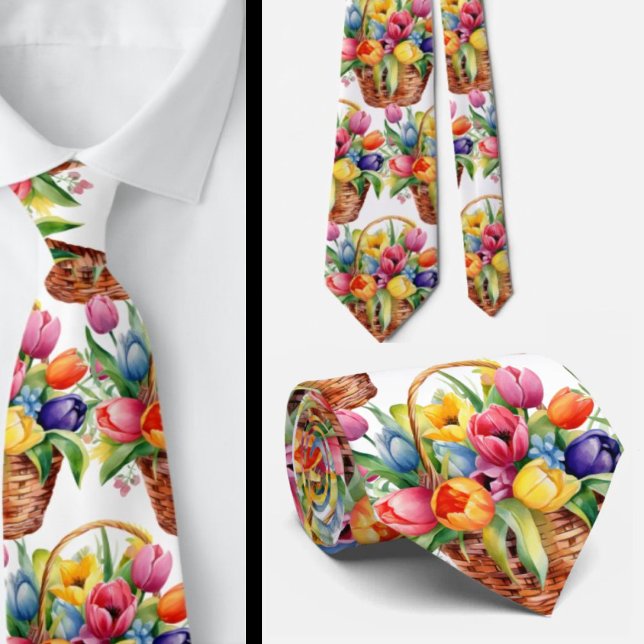 Herrslig cravatt | Bröllop & Evenemang Blommig hal Slips (Skapare uppladdad)