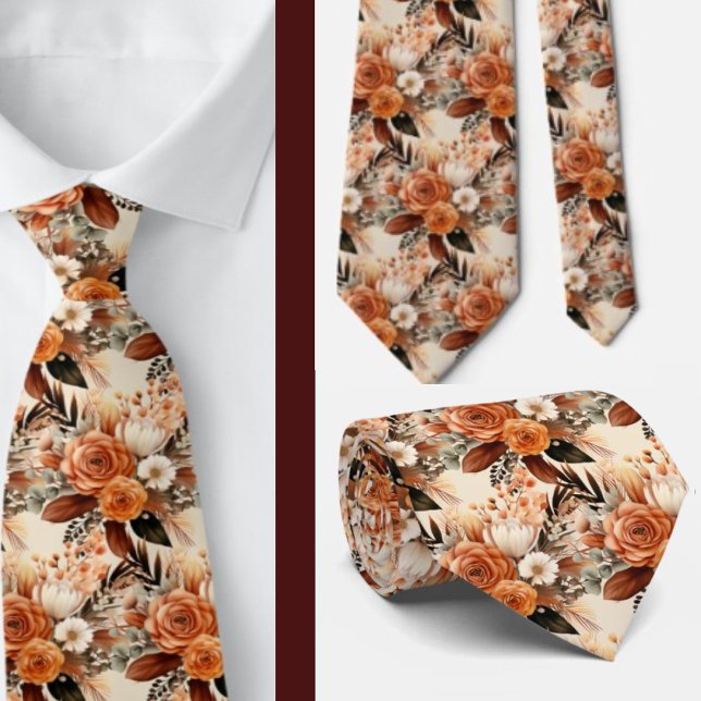 Herrslig cravatt | Bröllop & evenemang Blommig hal Slips (Skapare uppladdad)
