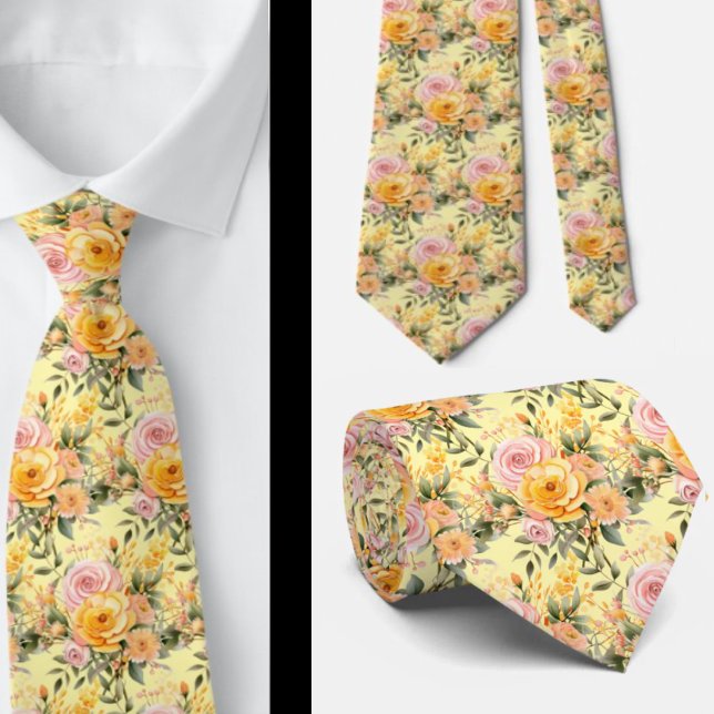 Herrslig cravatt | Bröllop och evenemang floral ha Slips (Skapare uppladdad)