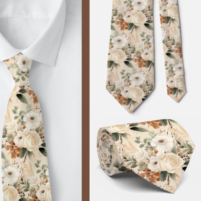 Herrslig halsduk | Bröllop & evenemang Blommig hal Slips (Skapare uppladdad)