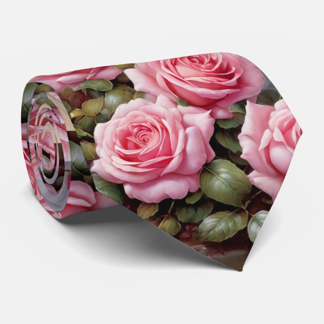 Herrslig halsduk | Bröllop & Evenemang Blommig hal Slips (Rullad)