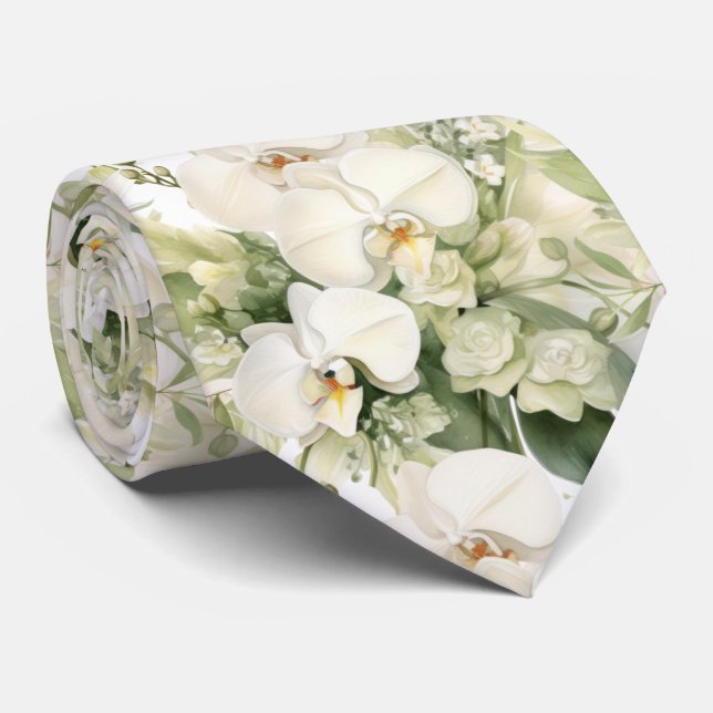 Herrslig halsduk | Bröllop och evenemang Blommig h Slips (Rullad)