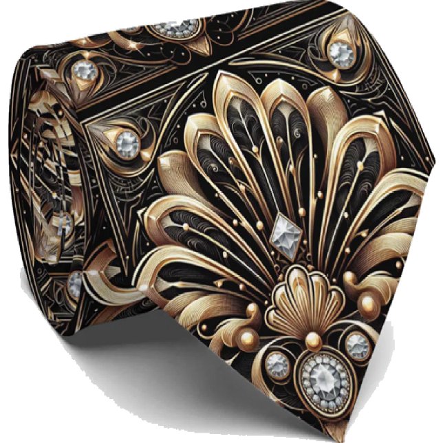 Herrslips | Art Deco-falska diamant halsbandstyger Slips (Skapare uppladdad)