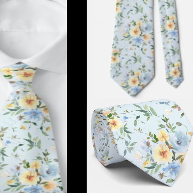 Herrslips | Bröllop & Evenemang Blommig halsduk Slips (Skapare uppladdad)