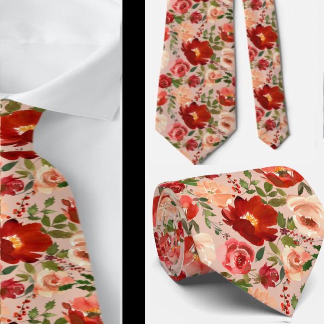Herrslips | Bröllop & Evenemang Blommig Necktie Slips (Skapare uppladdad)