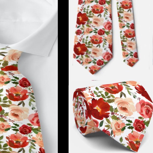 Herrslips | Bröllop & Evenemang Blommig Necktie Slips (Skapare uppladdad)