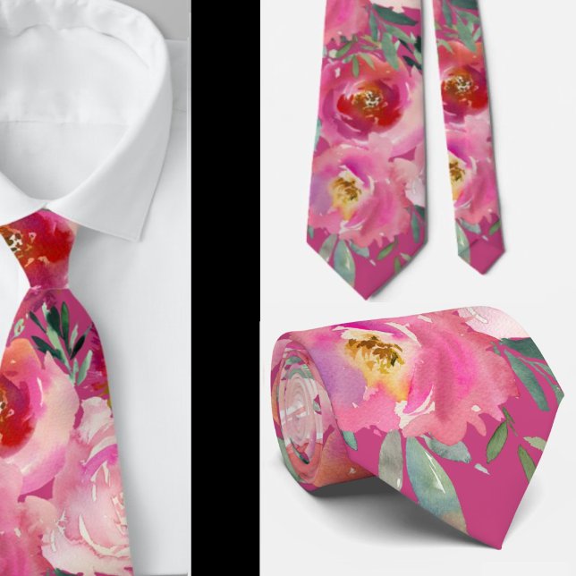 Herrslips | Bröllops- och evenemangsblommig halsdu Slips (Skapare uppladdad)