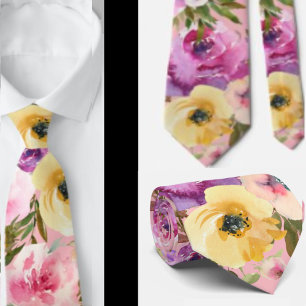 Herrslips Bröllops- och evenemangsblommig halsdu Slips