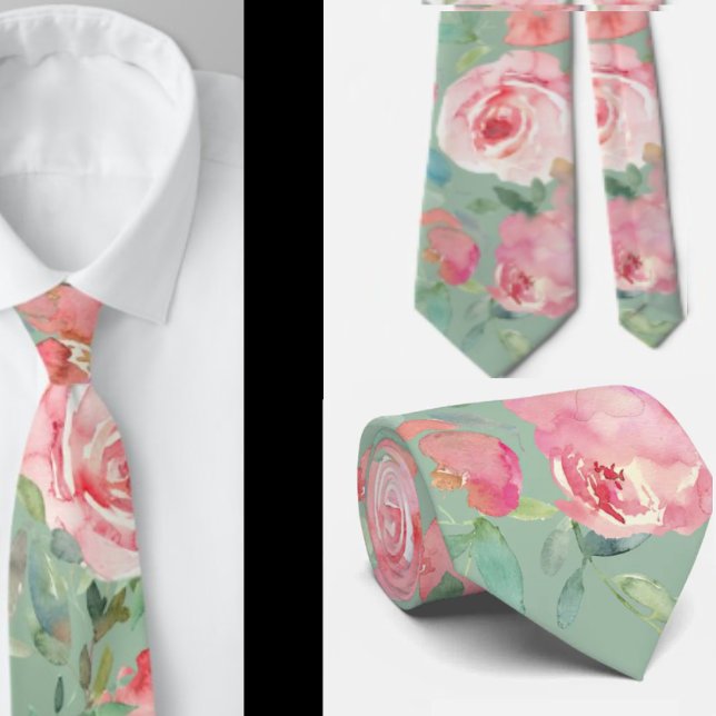 Herrslips | Bröllops- och evenemangsblommig halsdu Slips (Skapare uppladdad)