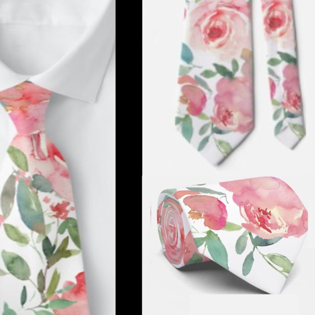 Herrslips | Bröllops- och evenemangsblommig halsdu Slips (Skapare uppladdad)