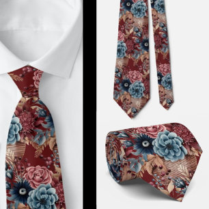 Herrslips Bröllops- och evenemangsblommig halsdu Slips