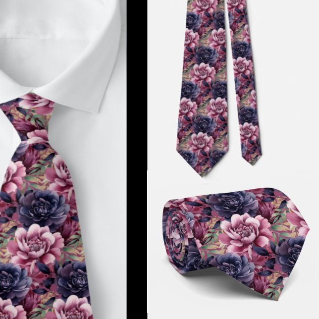 Herrslips | Bröllops- och evenemangsblommig halsdu Slips (Skapare uppladdad)