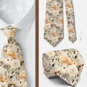 Herrslips Bröllops- och evenemangsblommig halsdu Slips