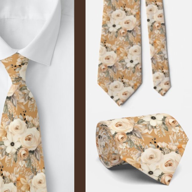 Herrslips | Bröllops- och evenemangsblommig halsdu Slips (Skapare uppladdad)