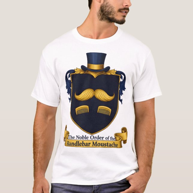 Herrt-shirt med mustaschsymbol t shirt (Framsida)
