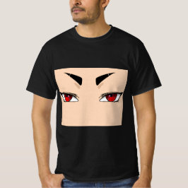 Herrt-shirt med röda, djärva anime-ögon t shirt