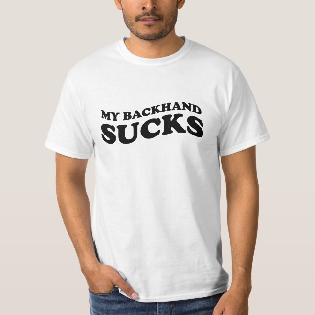 Herrtennis t-shirt med rolig text (Framsida)