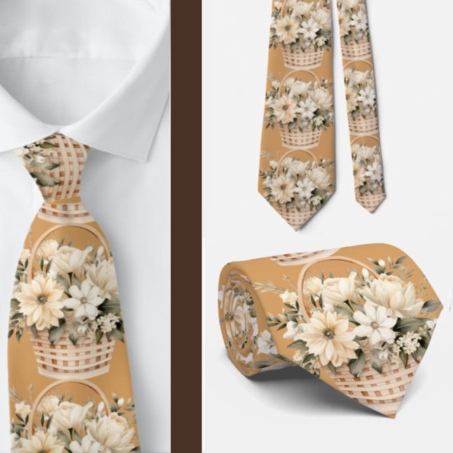 Herrtid | Bröllop & Evenemang Blommig Slipsknutt Slips (Skapare uppladdad)