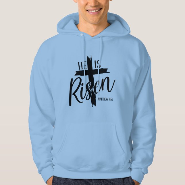Herrtröja Han Är Uppstånden Hoodie (Framsida)