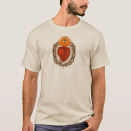 Herrtröja med Jesu heliga hjärta T Shirt