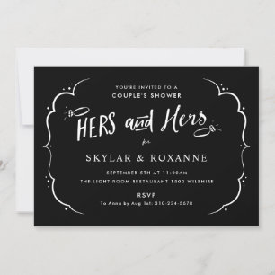 Hers och Hers Gay Par Shower-inbjudan Inbjudningar