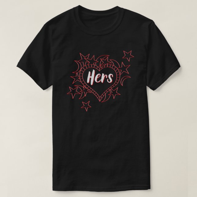 Hers Par Valentines T-Shirt (Design framsida)
