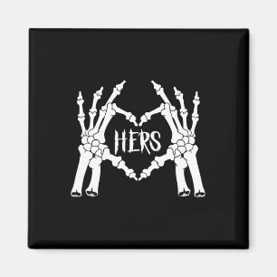 Hers Skeleton Hand Heart Clothing Manar Funny Hall Magnet