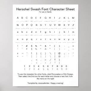 Herschel Swash Font Character Lakan för Zazzle Poster