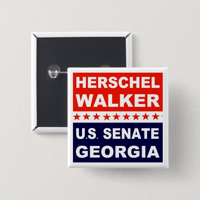 Herschel Walker US Senate Georgia 2022 Knapp (Framsida & baksida)
