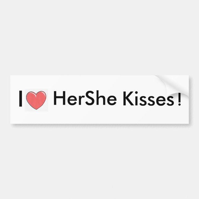 HerShe kyssar Bildekal (Framsidan)