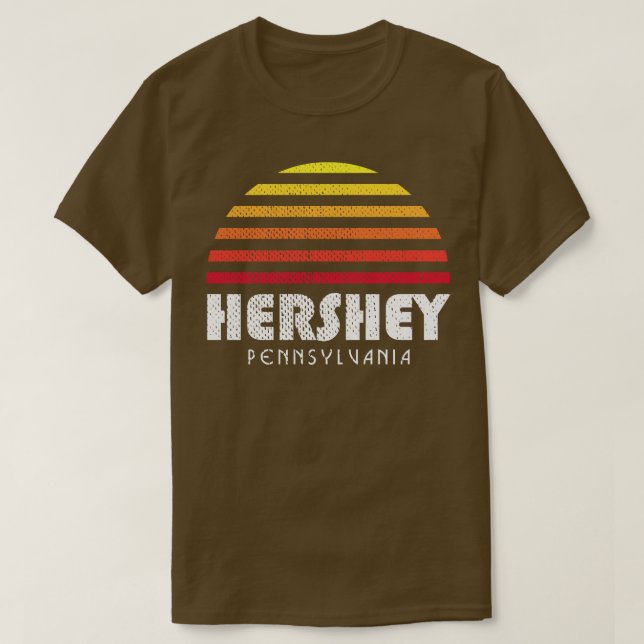 Hershey PA Retro Sunset Pennsylvania T Shirt (Design framsida)