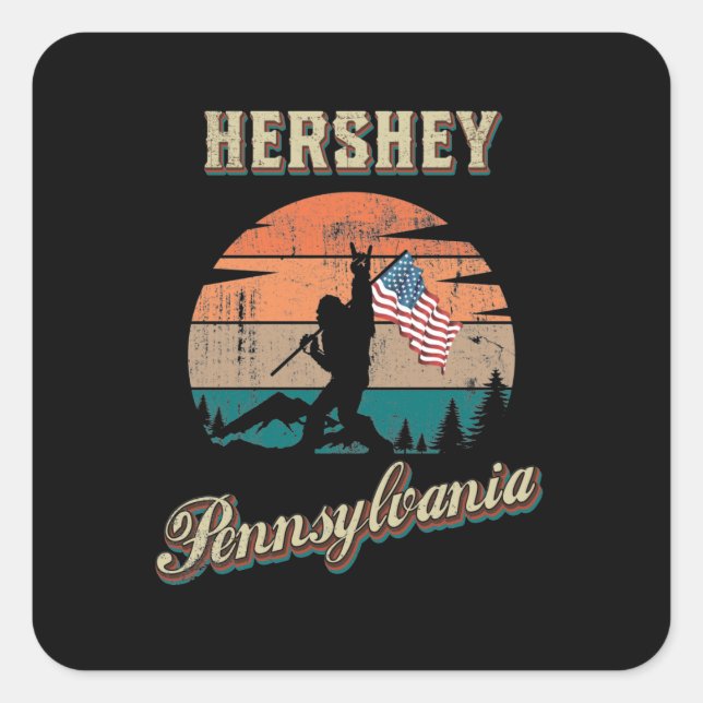 Hershey Pennsylvania Fyrkantigt Klistermärke (Framsida)