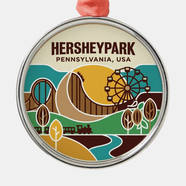Hersheypark USA Julgransprydnad Metall (Framsidan)
