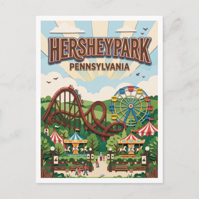 Hersheypark USA Vykort (Framsida)