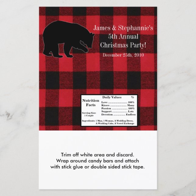 Hershey's stora omslag för chokladstänger Röd ruti (Framsida)