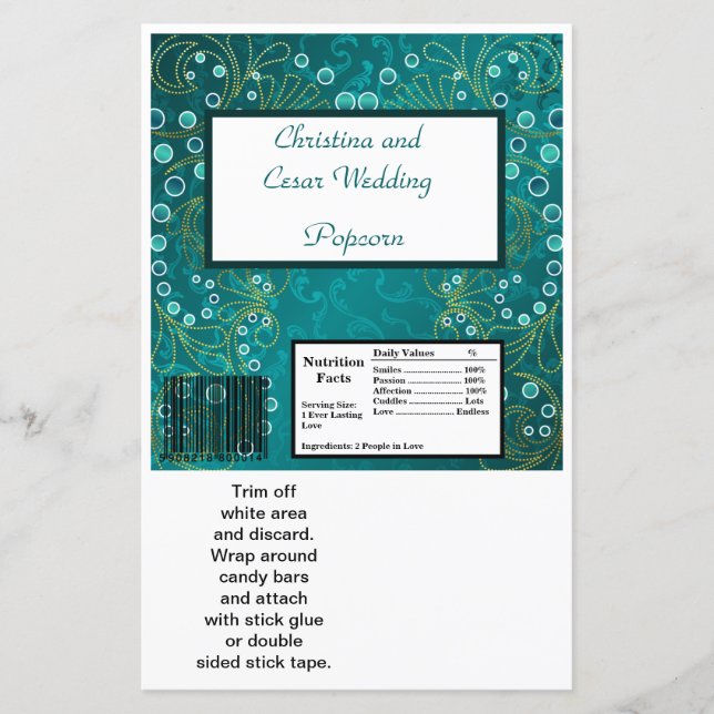 Hersheys stora Pub Wrapper Arabian Teal (Framsida)