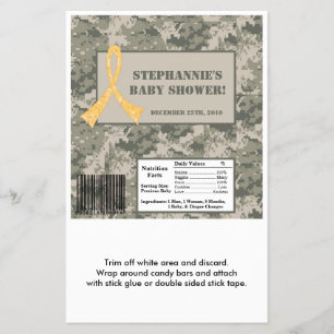 Hersheys stora Pub Wrapper ARMY ACU Camoflauge Flygblad