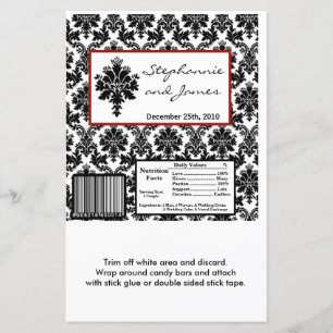 Hersheys stora Pub Wrapper Black Damask
