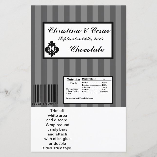 Hersheys stora Pub Wrapper Black Grått Flourish St (Framsida)