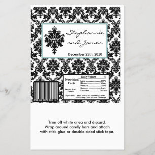 Hersheys stora Pub Wrapper Black Tiffany Damask Flygblad