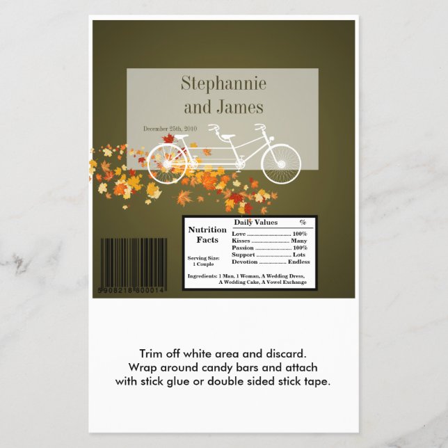 Hersheys stora Pub Wrapper Brown Fall Dubbla Bike Flygblad (Framsidan)