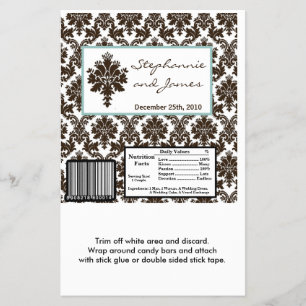 Hersheys stora Pub Wrapper Brown Tiffany Damask Flygblad