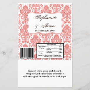 Hersheys stora Pub Wrapper Cora White Damask Snöre