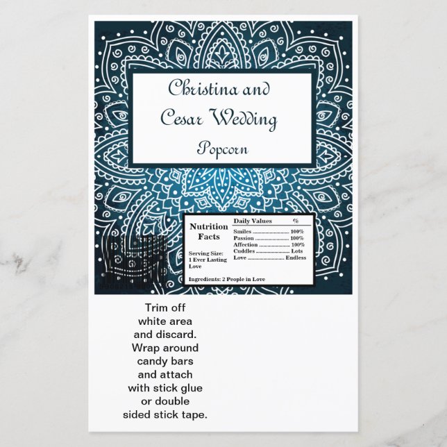 Hersheys stora Pub Wrapper Deep Moroccan Blue (Framsida)