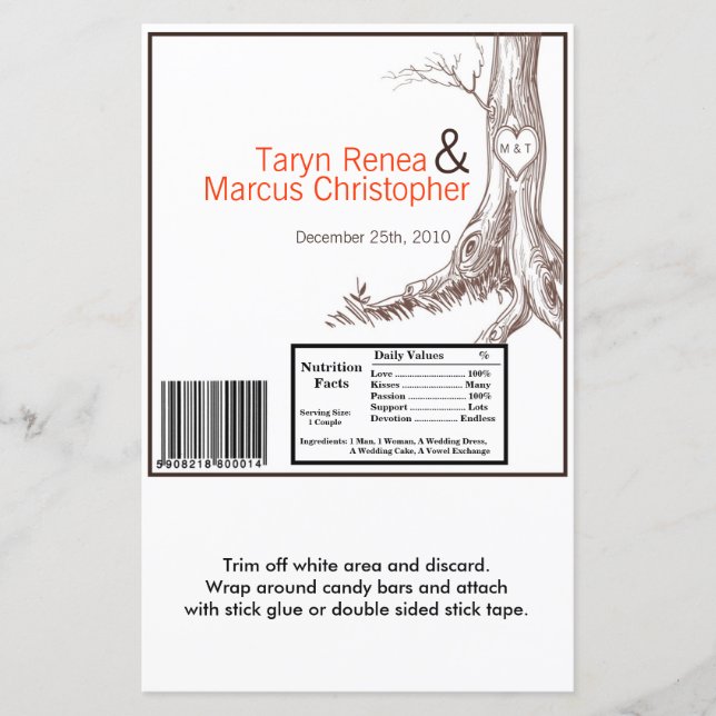 Hersheys stora Pub Wrapper Fall Träd-karv (Framsida)