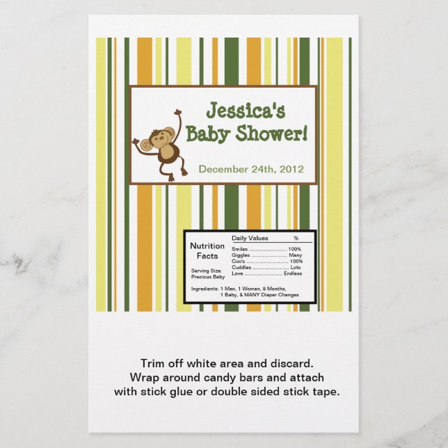 Hersheys stora Pub Wrapper Jungle Spädbarn Flygblad (Framsidan)